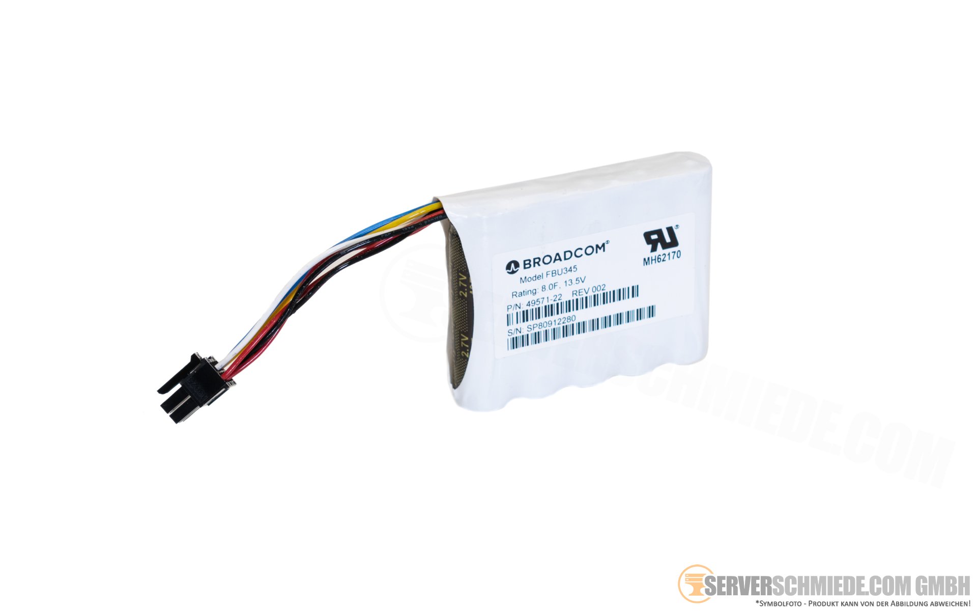 Broadcom FBU345 BBU Batterie Capacitor 13.5V 8.0F 49571-22