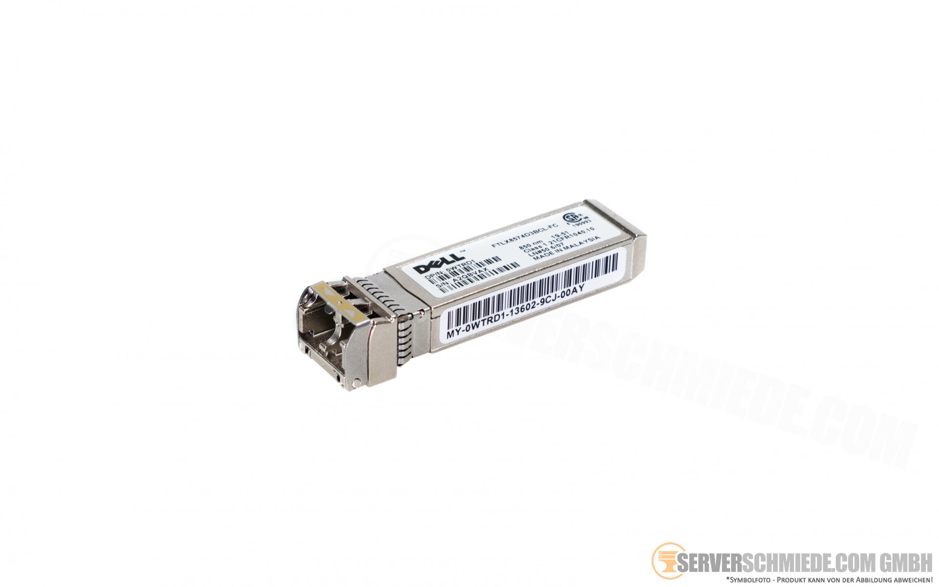 Dell GBIC 10Gb SFP+ Transceiver 850nm 21CFR1040.10 FTLX8574D3BCLDL