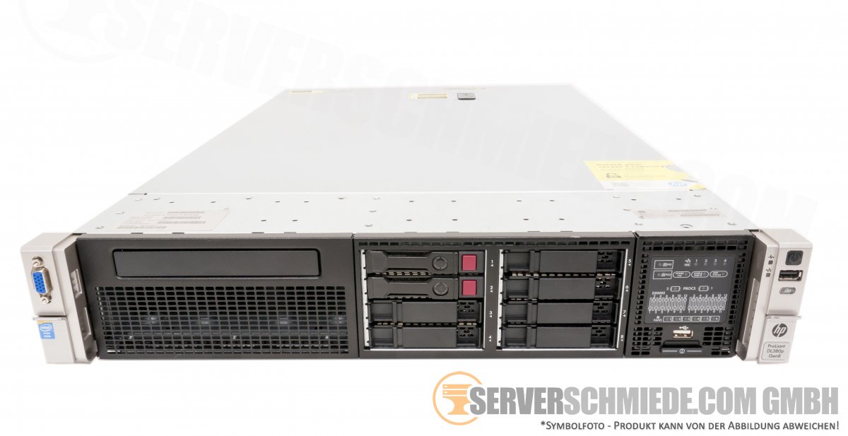 HP Proliant DL380p G8 Gen8 19" 2U Server 8x 2,5" SFF 2x Intel XEON E5