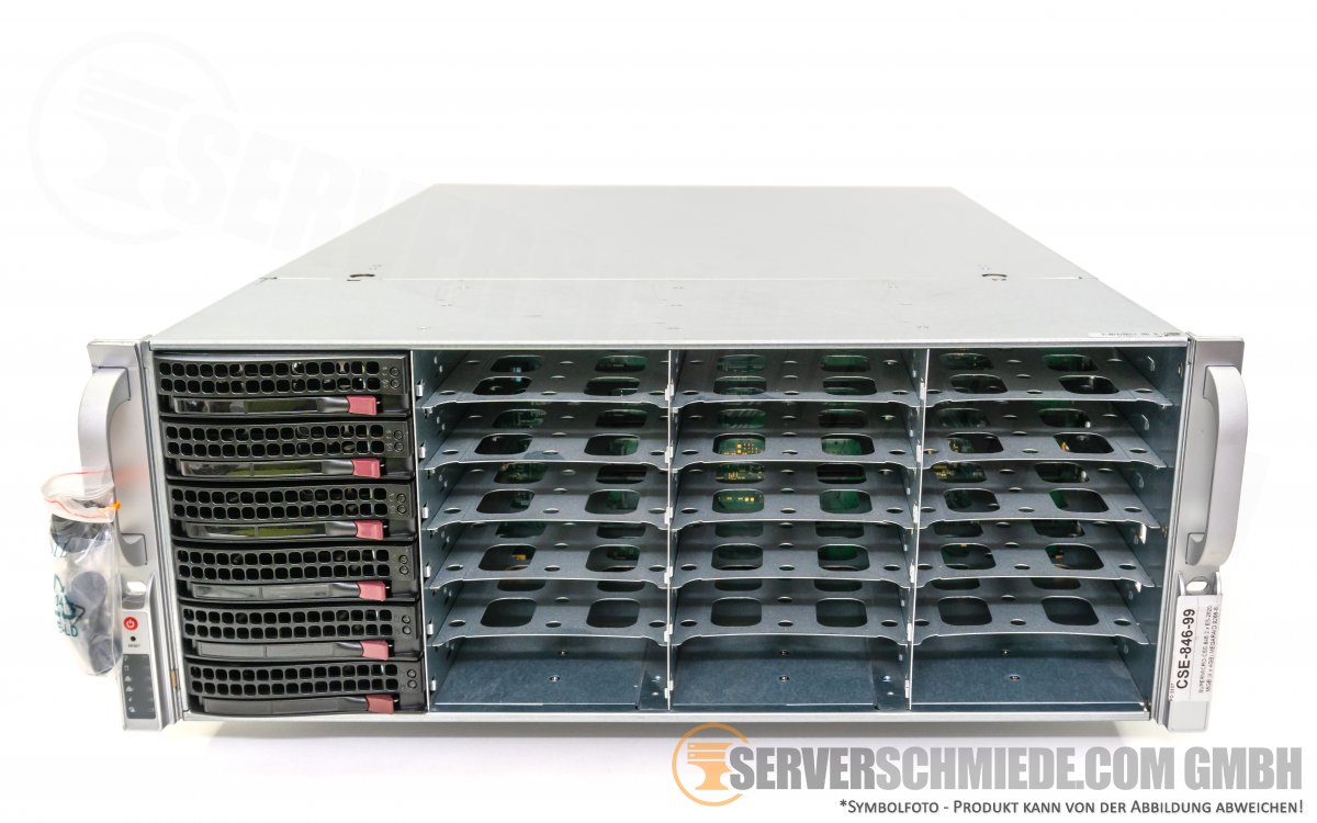 Supermicro CSE846 X9DR3F 19" 4U 24x 3,5" LFF 2x Intel XEON E52600 v1 v2 DDR3 ECC Raid 2x PSU