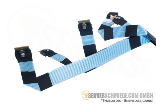 Dell 45cm / 35cm NVMe Kabel Cable 5x SFF-8654 to 5x SFF-8654 R6415 R6515 0F8Y0M