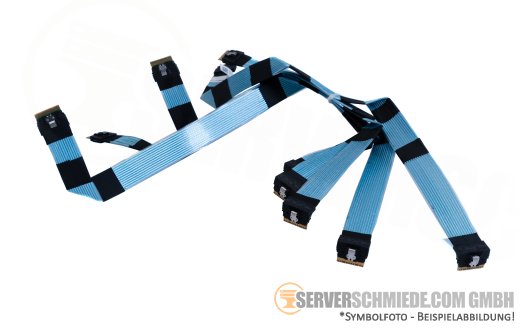 Dell 45cm / 35cm NVMe Kabel Cable 5x SFF-8654 to 5x SFF-8654 R6415 R6515 0F8Y0M