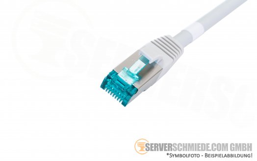 0,15m Cat.6a 2x RJ-45 LAN Network cable Kabel Patchkabel S/FTP grey