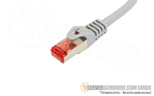 0,25m Cat.6 2x RJ-45 LAN Network cable Kabel Patchkabel S/FTP grey