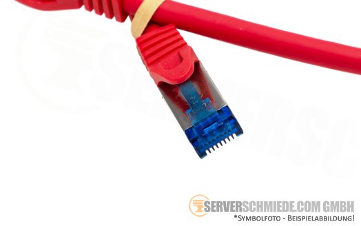 0,50m Cat.6a 2x RJ-45 LAN Network cable Kabel Patchkabel S/FTP red