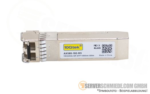 10Gtek 10Gb LC Duplex SFP+ Transceiver 850nm 300m SR for Intel AXS-85-192-M3