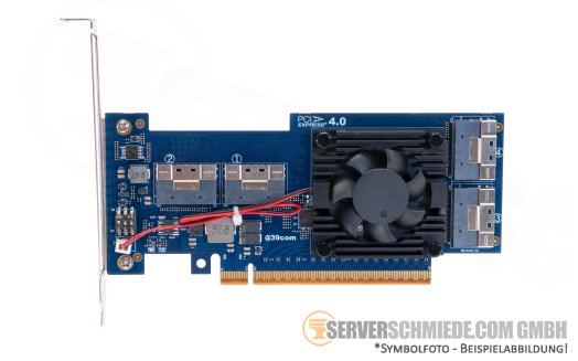 10Gtek 8x NVMe U.2 Extender PCIe 4.0 x16 4x 8654 8i Bifurcation PCIe Switch Broadcom PEX88048 S55S416-P4 +NEW+