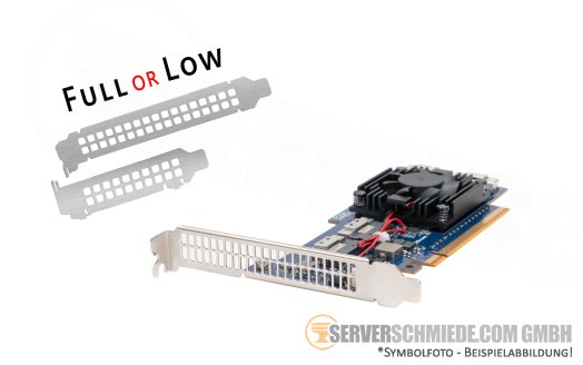 10Gtek 8x NVMe U.2 Extender PCIe 4.0 x16 4x 8654 8i Bifurcation PCIe Switch Broadcom PEX88048 S55S416-P4 +NEW+