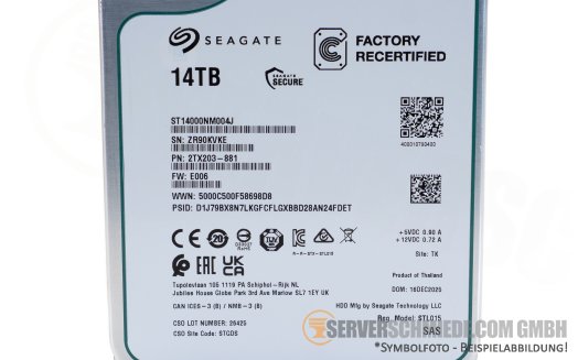 14TB Seagate EXOS X18 3,5