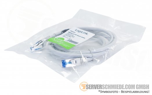 1,50m Cat.6a 2x RJ-45 LAN Network cable Kabel Patchkabel S/FTP grey