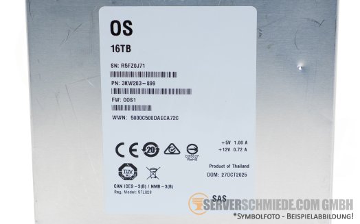 16TB Seagate EXOS X24 Whitelabel 3,5