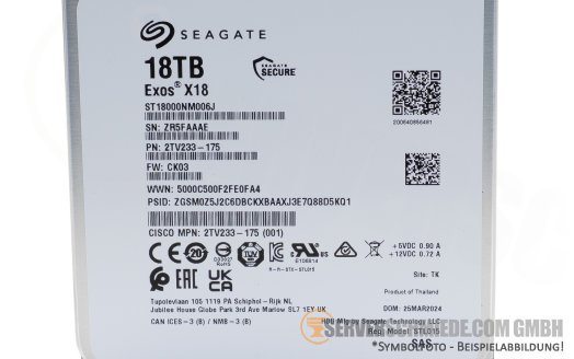 18TB Seagate EXOS X18 3,5