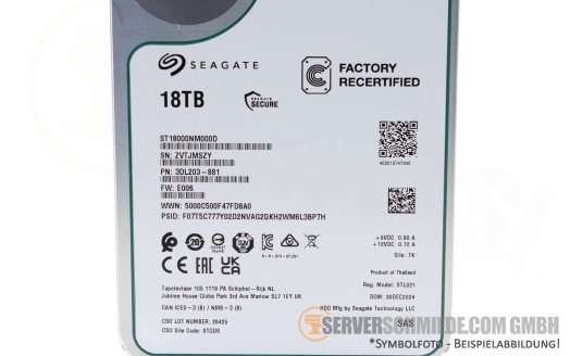 18TB Seagate EXOS X20 3,5