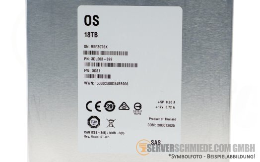 18TB Seagate EXOS X20 Whitelabel 3,5