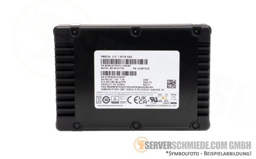 1,92TB Samsung PM9D3a Datacenter Enterprise 24/7 SFF 2,5