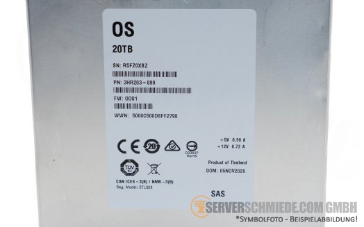 20TB Seagate EXOS X22 Whitelabel 3,5