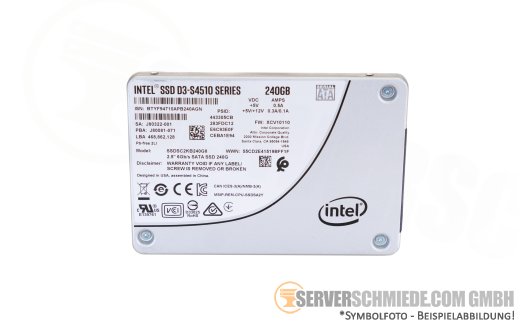 240GB  2,5 6G SATA Intel SSD D3-S4510 Series SSDSC2KB240G8
