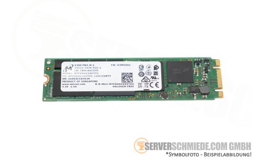 240GB M.2 2280 Micron 5300 PRO SATA 6G SSD Datacenter 24/7 Festplatte MTFDDAV240TDS
