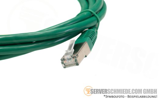 2m Cat.6a 2x RJ-45 LAN Network cable Kabel Patchkabel S/FTP green
