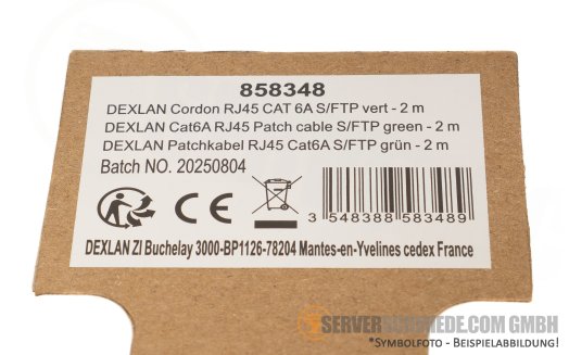 2m Cat.6a 2x RJ-45 LAN Network cable Kabel Patchkabel S/FTP green