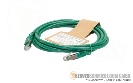 2m Cat.6a 2x RJ-45 LAN Network cable Kabel Patchkabel S/FTP green