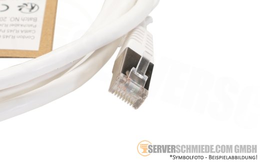 2m Cat.6a 2x RJ-45 LAN Network cable Kabel Patchkabel S/FTP white