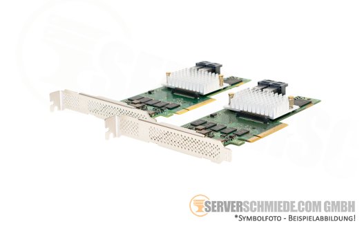 2x Fujitsu D3216 EP420i PCIe 12G 2 GB Cache 8-Port SAS Raid Controller for HDD SSD Raid 0,1,5,6,10,50,60, IT-Mode HBA + SuperCap Capacitor battery