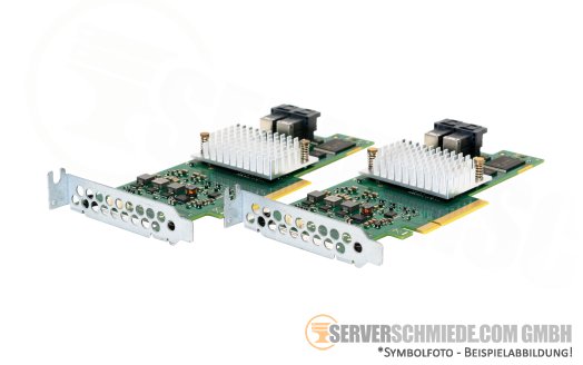 2x Fujitsu PSAS CP400i 8-port 12G SAS PCIe x8 Storage Controller 2x SFF-8643 RAID 0, 1, IT-Mode HBA