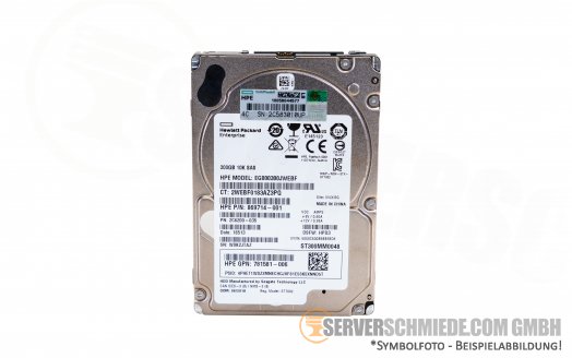 300GB 10k SAS 6G SFF 2,5 HDD HP 869714-001 Seagate EG000300JWEBF 2C6200-035