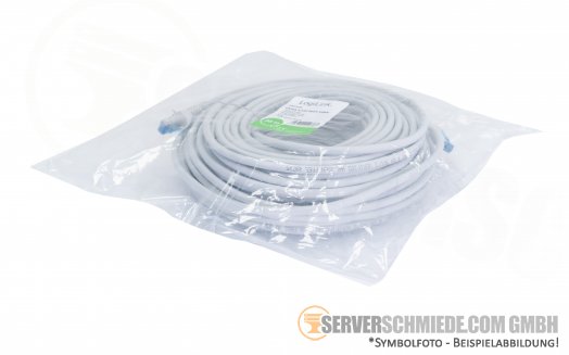 30m Cat.6a 2x RJ-45 LAN Network cable Kabel Patchkabel S/FTP grey