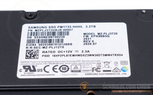 3200GB 3,2TB Samsung PM1735 Datacenter Enterprise 24/7 PCIe NVMe 8000 MB/s 1,5 Mio IOPS +NEW+