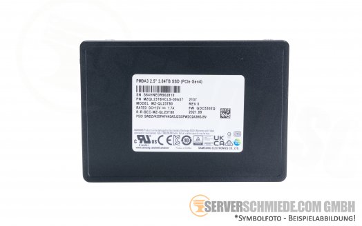 3,84TB Samsung PM9A3 Datacenter Enterprise 24/7 SFF 2,5