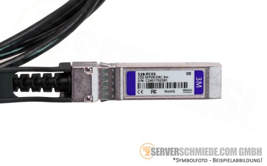 3m 25Gb DAC 2x SFP28 10/25Gb DAC Direct Attached copper cable Kabel Cisco Arista Dell EMC