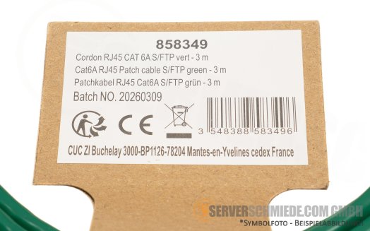 3m Cat.6a 2x RJ-45 LAN Network cable Kabel Patchkabel S/FTP green