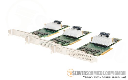 3x Fujitsu D3216 EP420i PCIe 12G 2 GB Cache 8-Port SAS Raid Controller for HDD SSD Raid 0,1,5,6,10,50,60 IT-Mode HBA