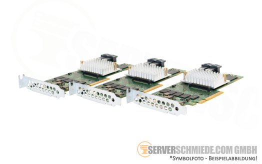 3x Fujitsu D3216 EP420i PCIe 12G 2 GB Cache 8-Port SAS Raid Controller for HDD SSD Raid 0,1,5,6,10,50,60 IT-Mode HBA