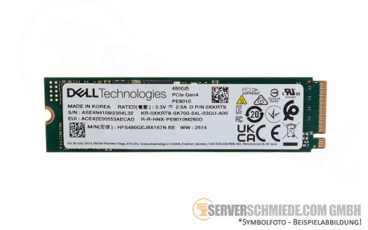 480GB M.2 2280 Dell SK Hynix NVMe PCIe 4.0 BOSS N1 HFS480GEJ8X167N 0XKRT9