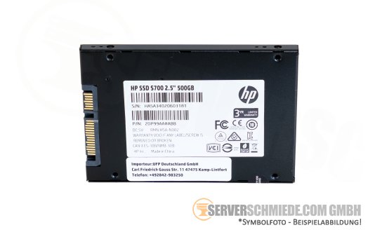 500GB HP S700 SATA SSD 2,5