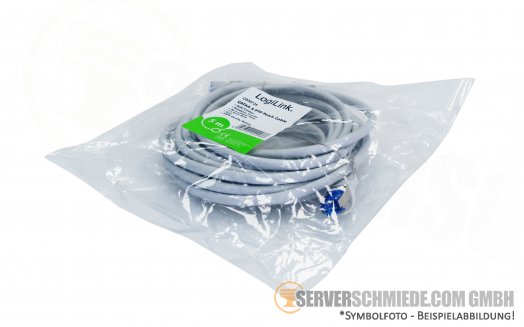 5m Cat.6a 2x RJ-45 LAN Network cable Kabel Patchkabel S/FTP grey