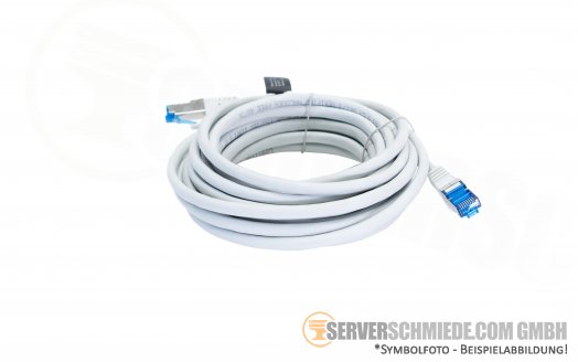 5m Cat.6a 2x RJ-45 LAN Network cable Kabel Patchkabel S/FTP grey