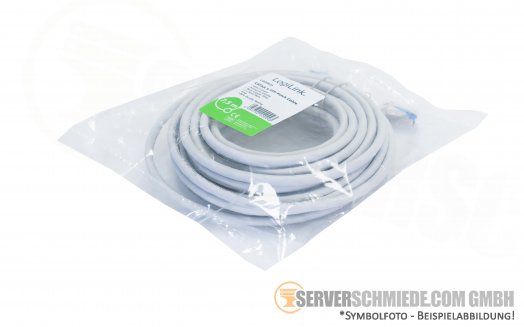 7,50m Cat.6a 2x RJ-45 LAN Network cable Kabel Patchkabel S/FTP grey