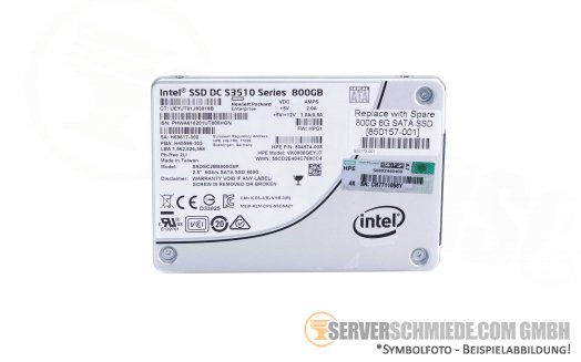 800GB SATA 6G Intel SSD S3510 Series  2,5 Intel SSDSC2BB800G6P H69617-300 HP 804574-005