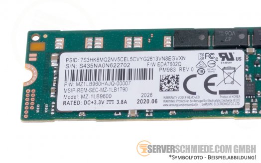 960GB Samsung PM983 Datacenter Enterprise 24/7 M.2 NVMe 400K IOPS ++NEW++