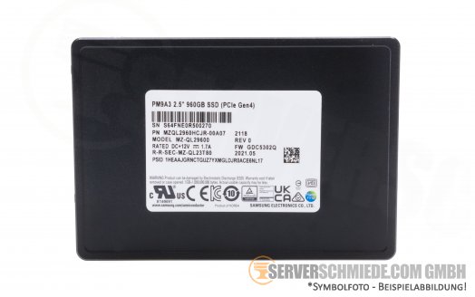 960GB Samsung PM9A3 Datacenter Enterprise 24/7 SFF 2,5