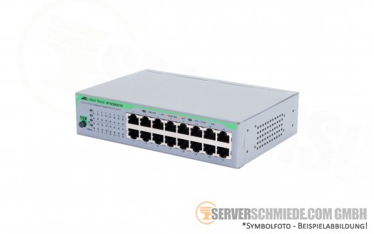 Allied Telesis AT-GS900/16 16-Port 1GbE Gigabit RJ-45 Desktop Ethernet Network Switch