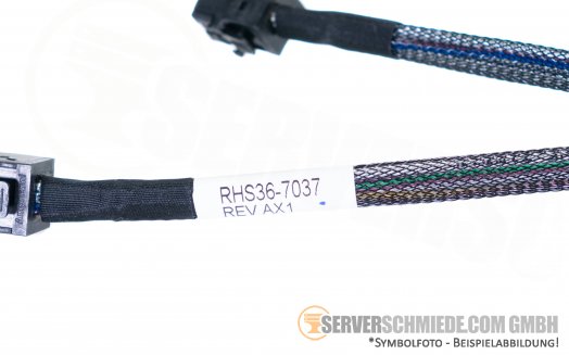 Amphenol 100cm 1m 12G SAS Kabel 1x SFF-8643 gerade 1x SFF-8643 gerade 2282100-R RHS36-7037