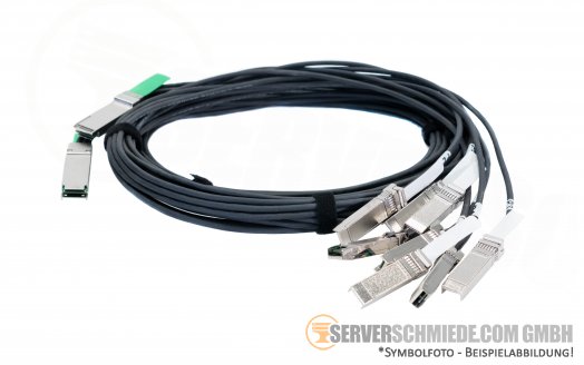 Amphenol 3m Breakout Kabel 40Gb QSFP+ to 4x 10Gb SFP+ cable 30 AWG