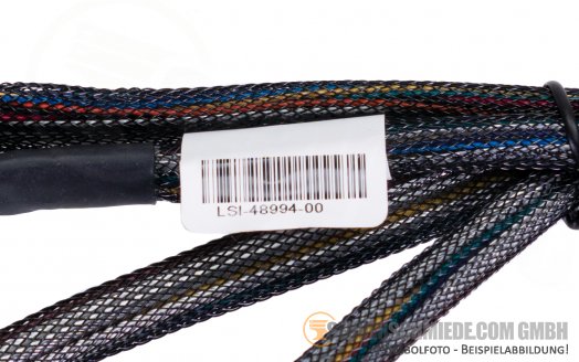 Amphenol 95cm SAS Kabel cable 1x SFF-8087 gerade to 1x SFF-8087 winkel