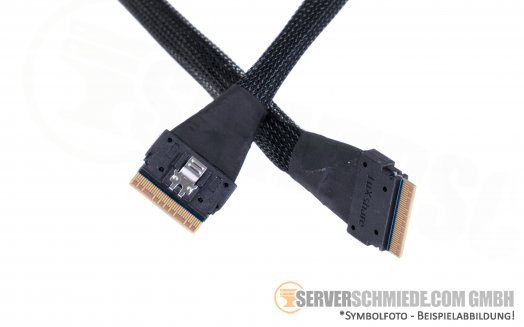 LuxShare 100cm SAS NVMe Kabel cable 1x SFF-8654 74-pin gerade to 1x SFF-8654 74-pin gerade