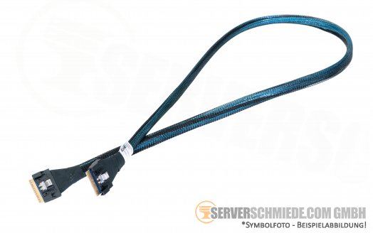 LuxShare 80cm SAS NVMe Kabel cable 1x SFF-8654 74-pin gerade to 1x SFF-8654 74-pin gerade 99056WBG X2